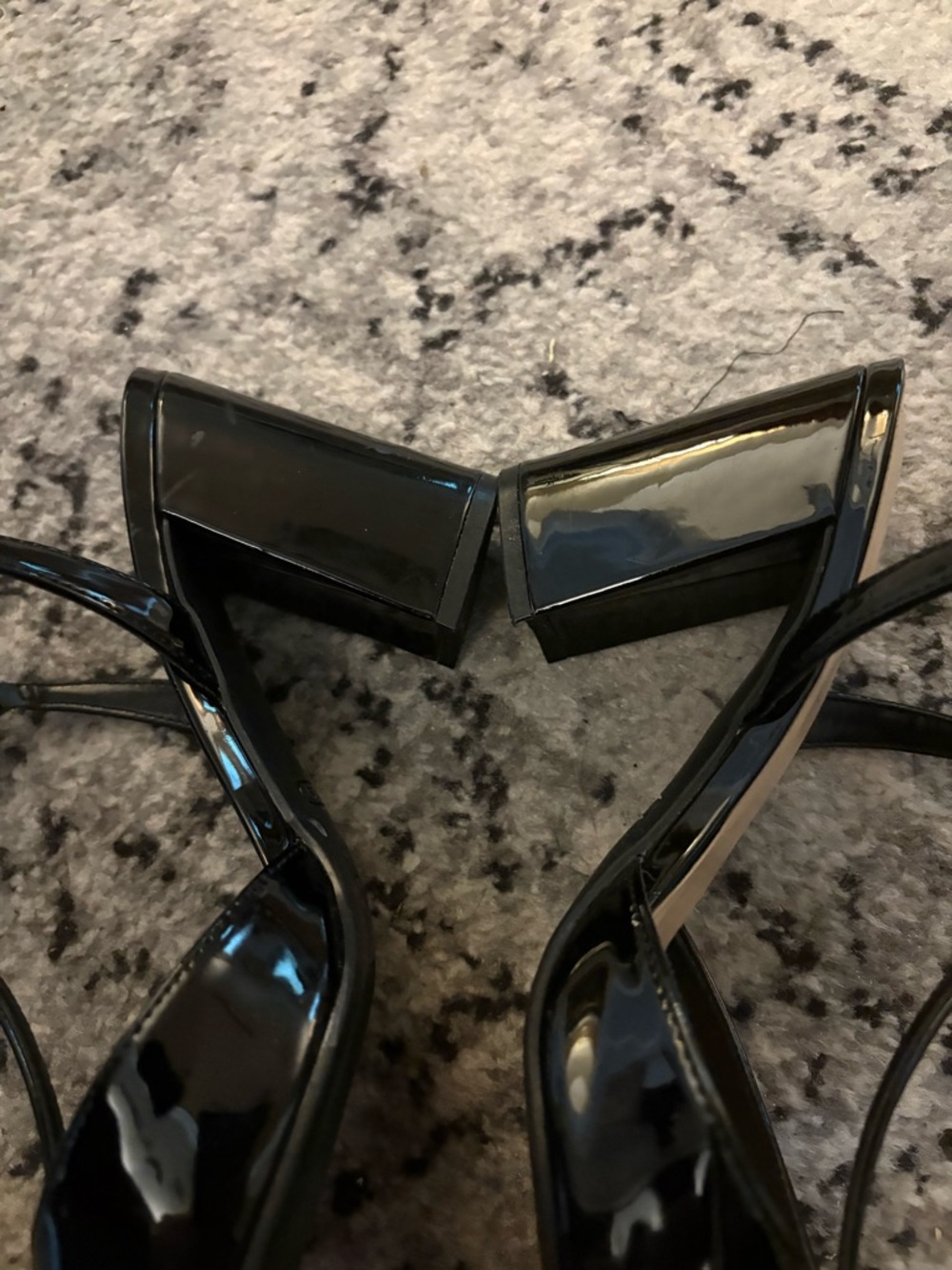 Nine West Black Patent Pointed T-Strap Pumps - Picture 7 of 10